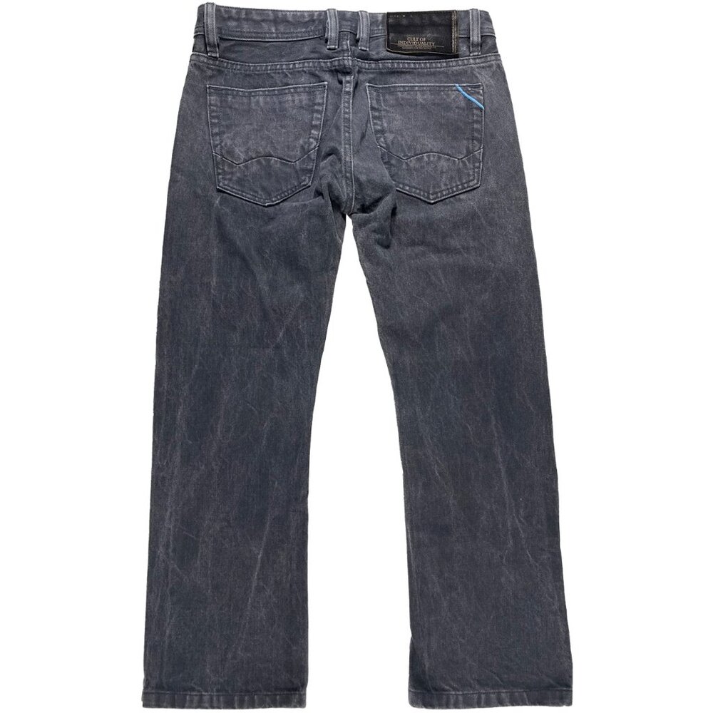 Cult of Individuality Hagen Relaxed Gray Selvedge Denim Jeans mens size 31x27